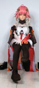 Changli taking off her stockings